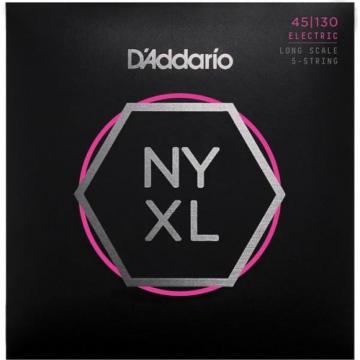 D&#039;Addario NYXL 5-String Bass Guitar Strings regular gauge 45-130 long scale