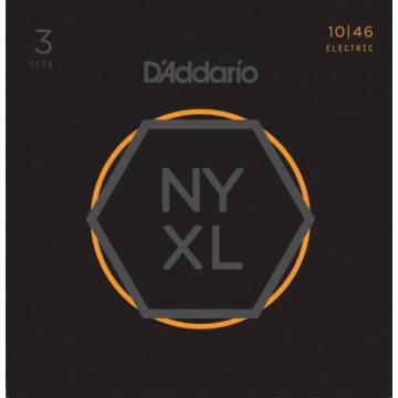3 Pack D&#039;Addario NYXL1046 Regular Light Strings 10-46 NYXL Sets NYXL1046-3P