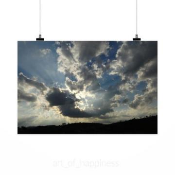 Stunning Poster Wall Art Decor Sunset Eventide Clouds Horizon 36x24 Inches