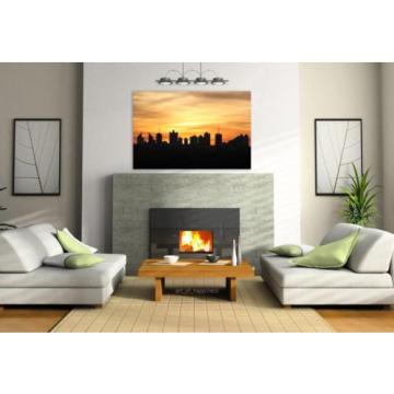 Stunning Poster Wall Art Decor West Silhouette Eventide 36x24 Inches