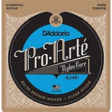 D&#039;Addario EJ48 Pro Arte Nylon Classical Guitar Strings hard tension 80/20 brze