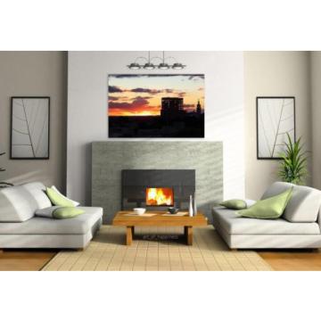 Stunning Poster Wall Art Decor Eventide Church By Sunsets Building 36x24 Inches