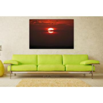 Stunning Poster Wall Art Decor Sunset Sol Eventide Sky Clouds 36x24 Inches