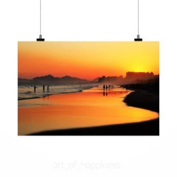 Stunning Poster Wall Art Decor Sunset Beach Sol Eventide 36x24 Inches
