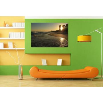 Stunning Poster Wall Art Decor Beach Sunset Mar Sol Eventide 36x24 Inches