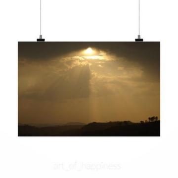 Stunning Poster Wall Art Decor Sunset Eventide Clouds Horizon 36x24 Inches