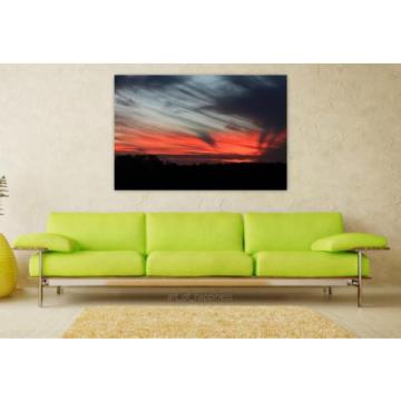 Stunning Poster Wall Art Decor Sunset Sky Eventide Clouds 36x24 Inches