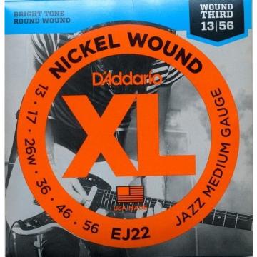 EJ22  D&#039;Addario Nickel Wound Electric Guitar Strings, Jazz Medium Gauge (12-52)