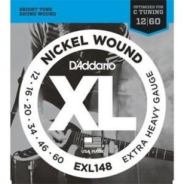 D&#039;Addario EXL148 XL Electric Guitar Strings Extra Heavy (For Drop C) 12-60