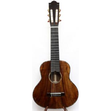 3A Curly Hawaiian Koa Baritone Guitarlele Sweet Sound, Flannel Hard Case, MGU06*