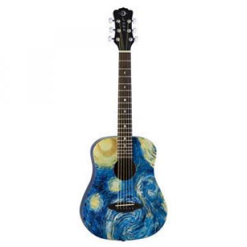 Luna SAFSTR Safari Starry Night  Satin Finish 3/4 Travel Acoustic Guitar w/ Bag