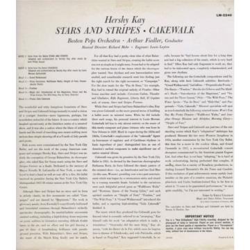 HERSHY KAY STARS and STRIPES CAKEWALK Vinyl LP 33 Classical Album EX Mono 1958