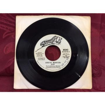 Dorothy Morrison &#034;Rain&#034; stereo/mono 45 rpm gospel vinyl single - Elektra 1972