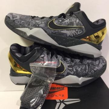 NEW Nike Zoom Kobe VII Prelude Pack System 7 sz 11.5 Grey Black Gold 639692-001