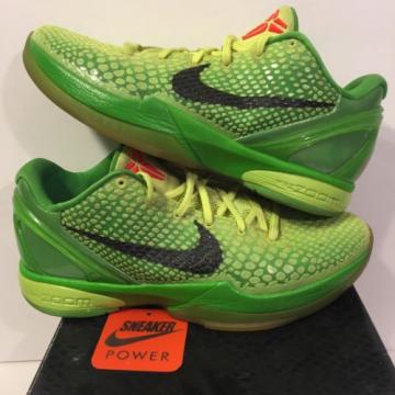 Nike Zoom Kobe VI 6 sz 8.5 Grinch Volt Green Apple Christmas Xmas Red 429659-701