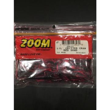 Zoom Lil Critter Red Shad 12 Pack