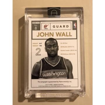 JOHN WALL 2014-15 PANINI EMINENCE GOLD INK AUTO CARD 2/10 FACTORY SEALED