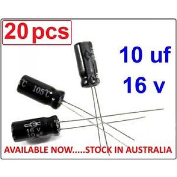 10uF 16V Electrolytic Capacitor Radial Lead 105°c - 20 pieces - (Part# RC006)