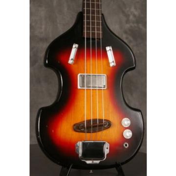 RARE 1965 SUPRO Violin shaped solid body BASS Sunburst LONG SCALE!!!
