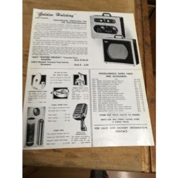 Supro Guitar Catalog 1956 Reprint Guitars and Amps