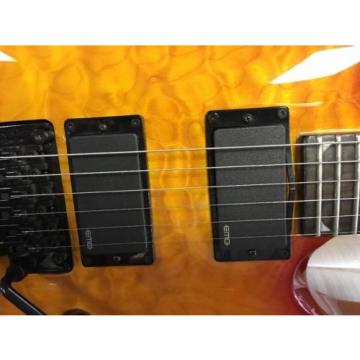 NOS Jackson SLATXMGQ3-6 SOLOIST Trans Amber Sunburst Quilt Electric Guitar