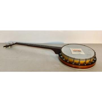 Vintage Supro 5-string 39&#034; Wood Banjo &amp; Resonator &amp; New Vega String Parts Repair