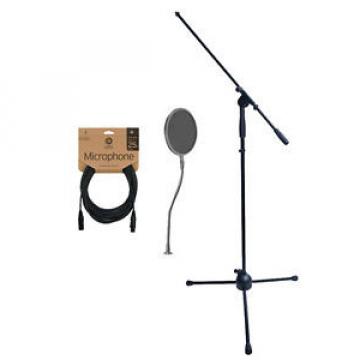 Buhne Industries BN180 Boom Stand, 25 Foot Mic Cable &amp; Pop Filter