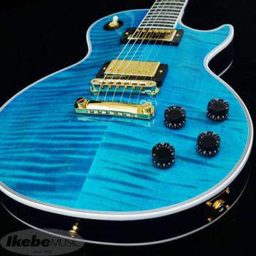 Gibson CUSTOM SHOP Les Paul Custom Figured (Aqua Blue) New  w/ Hard case