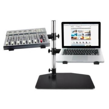 NEW Pyle PLPTS45 Dual Laptop Mixer Studio Equipment Stand Holder Tabletop Mount