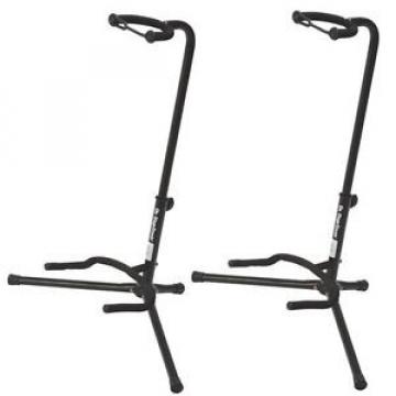 NEW On Stage XCG4 Black Tripod Guitar Stand, 2 Pack