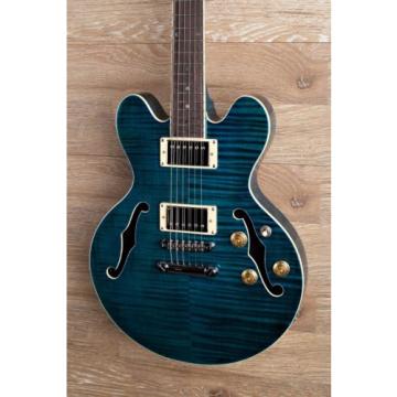 Wolf WA TM Sky Blue [ES339 Size Deeper Body] Semi Hollow Electric Guitar 2017