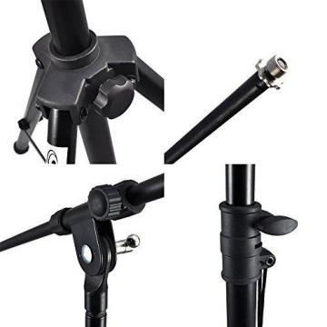 Microphone Stand Heavy-Duty Collapsible Tripod Boom Microphone Mic Stand, Height