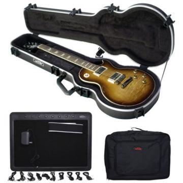 NEW SKB 1SKB-56 Les Paul® Hardshell Guitar Case + SKB PedalBoard + Soft Case