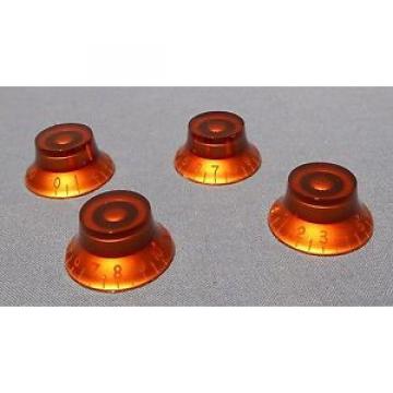 Set of 4 Amber Top Hat Speed Knobs for Epiphone/Gibson Guitars Les Paul SG G400