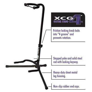 On Stage XCG4 Black Tripod Guitar Stand, 2 Pack
