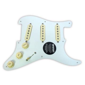 920D Loaded Pickguard Fender Eric Johnson White 1 Ply 8 Hole/Aged White Pickups