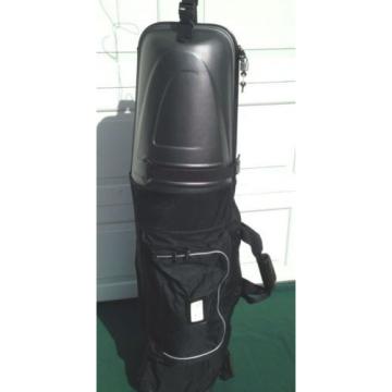 BAGBOY locking nylon golf bag, carbon fiber style protects club heads skb case
