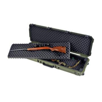 OD Green SKB Double Bow / Rifle case &amp; Pelican TSA 1750 Lock. With foam
