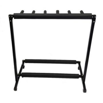 5 GUITAR STAND - MULTIPLE Five INSTRUMENT Display Rack Folding Padded Organizer