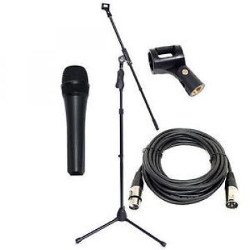 Vocal Microphone + Pro Trigger Mic Boom Stand + XLR Mic Cable +Clip DP Stage New