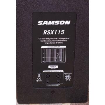 Samson RSX115 2-Way Professional Loudspeaker -NEW