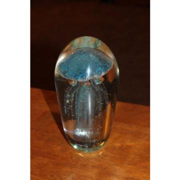 Vintage MURANO Paperweight - Blue Jellyfish