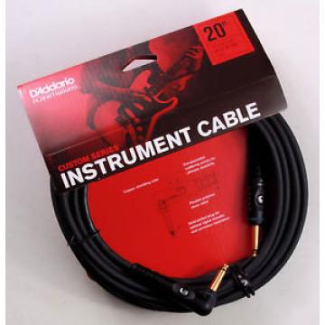 PLANET WAVES PW-GRA-20  20 FOOT CUSTOM SERIES INSTRUMENT CABLE, RIGHT ANGLE PLUG