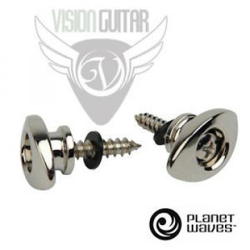 NEW! Planet Waves Elliptical End Pins - Safety Strap Buttons NICKEL - PWEEP202
