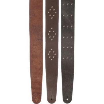 D&#039;Addario Planet Waves Blasted Leather Guitar Strap Brown