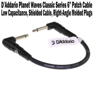 6-Pack Planet Waves 6&#034; Classic Right Angle Patch Cable Cord 1/4 Guitar D&#039;Addario