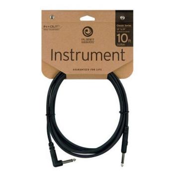 DADDARIO PLANET WAVES CLASSIC RIGHT ANGLE GUITAR CABLE 10 PW-CGT-RA10 10ft LEAD