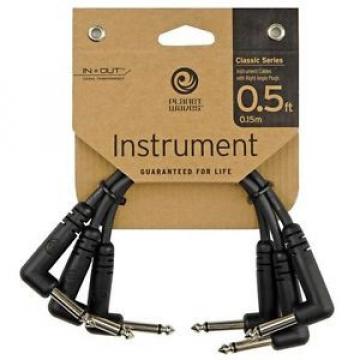DADDARIO PLANET WAVES CLASSIC PATCH CABLE 3 x 6″ PW-CGTP-305 GUITAR LEAD NEW