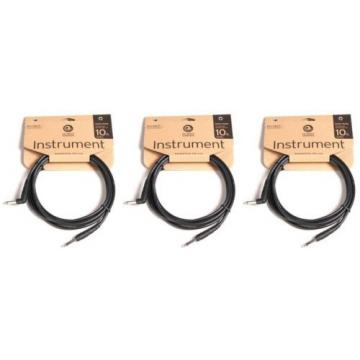 Planet Waves 10&#039; Classic Series Instrument Cable - w/Ri... (3-pack) Value Bundle