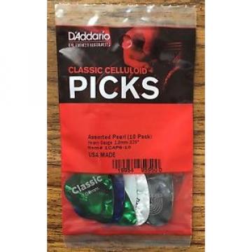 D&#039;Addario Planet Waves Classic Celluloid Assorted Heavy Guitar Picks - 10-pack